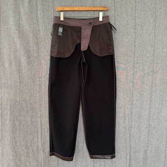 Aritzia Babaton Coffee Bean Faux Leather Straight Leg Command Pant Trouser - Picture 8 of 12